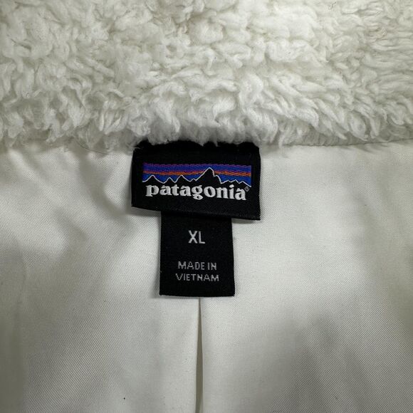 Patagonia Vest Womens XL White Los Gatos Fleece Pockets Sherpa High Pile 25216 - Picture 5 of 12